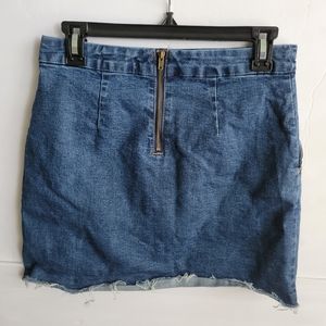 Forever 21 Cutout short Blue Jean skirt